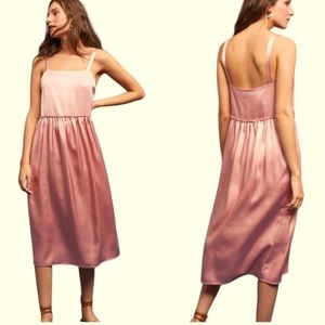 Anthropologie Steele Rinna Silken Dress Pink, Size L Excellent Condition